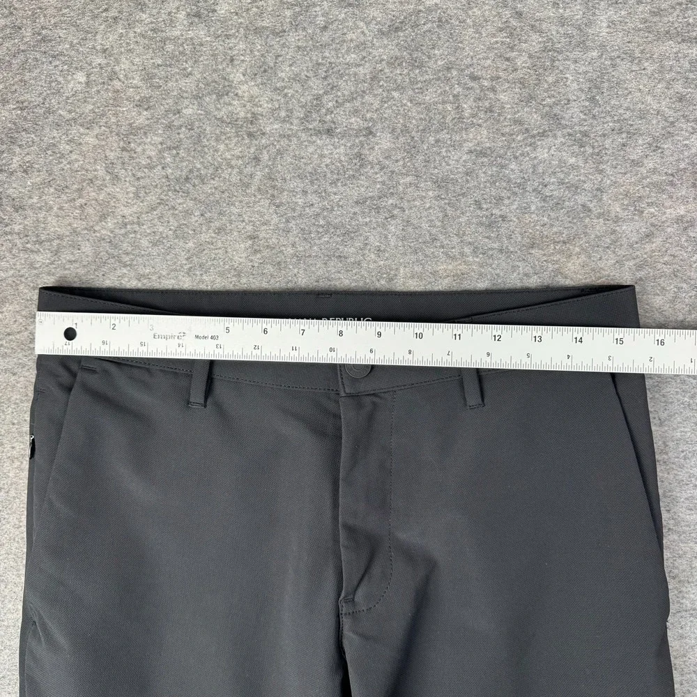 Banana Republic Flat Front Pants Slim Fit Polyester Black Mens 30x32